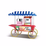 Automatic Flat Top Electric Big Sweet Popcorn Cart with Popcorn & Nachos Machines